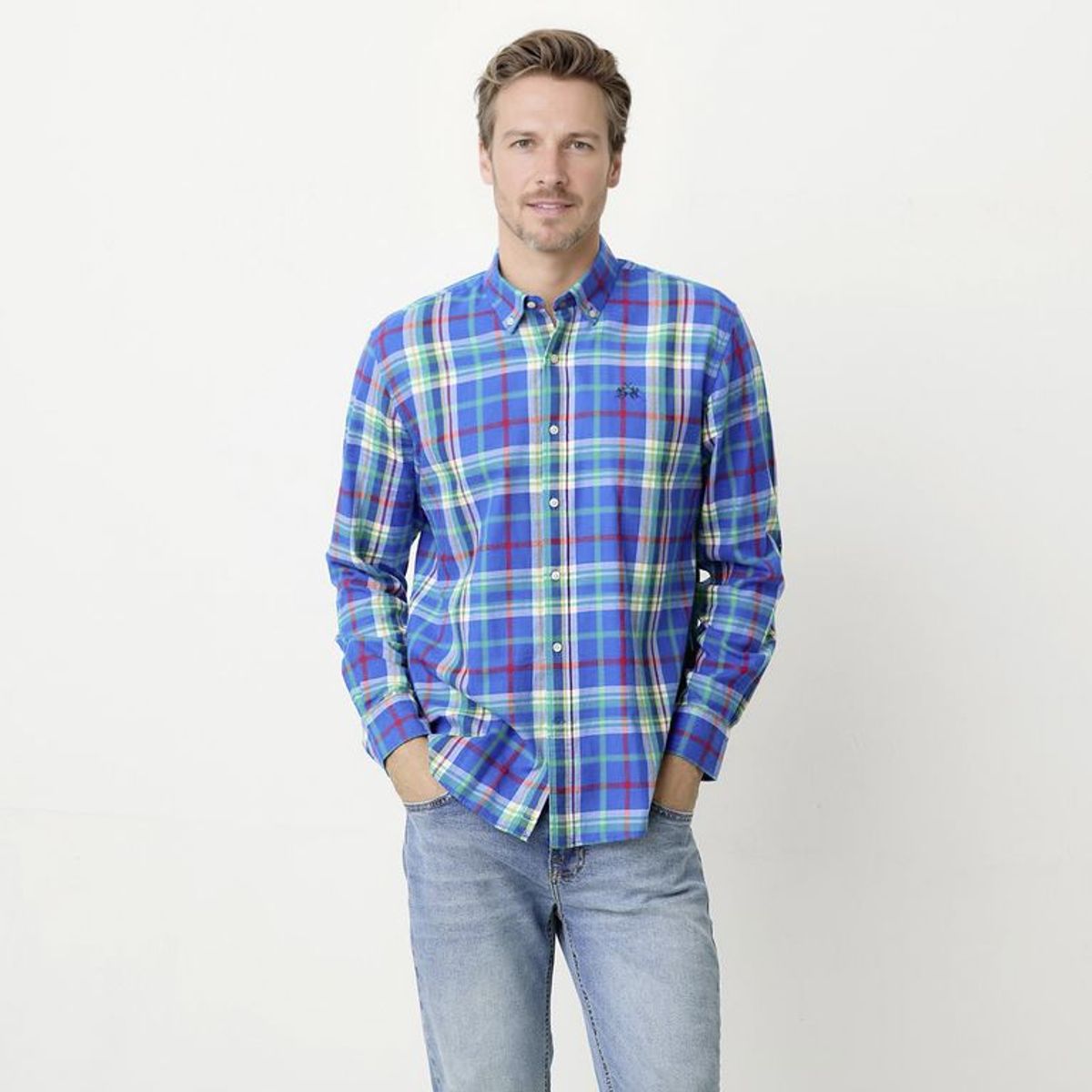 LA MARTINA - Camisa de Cuadros Hombre Manga larga La Martina