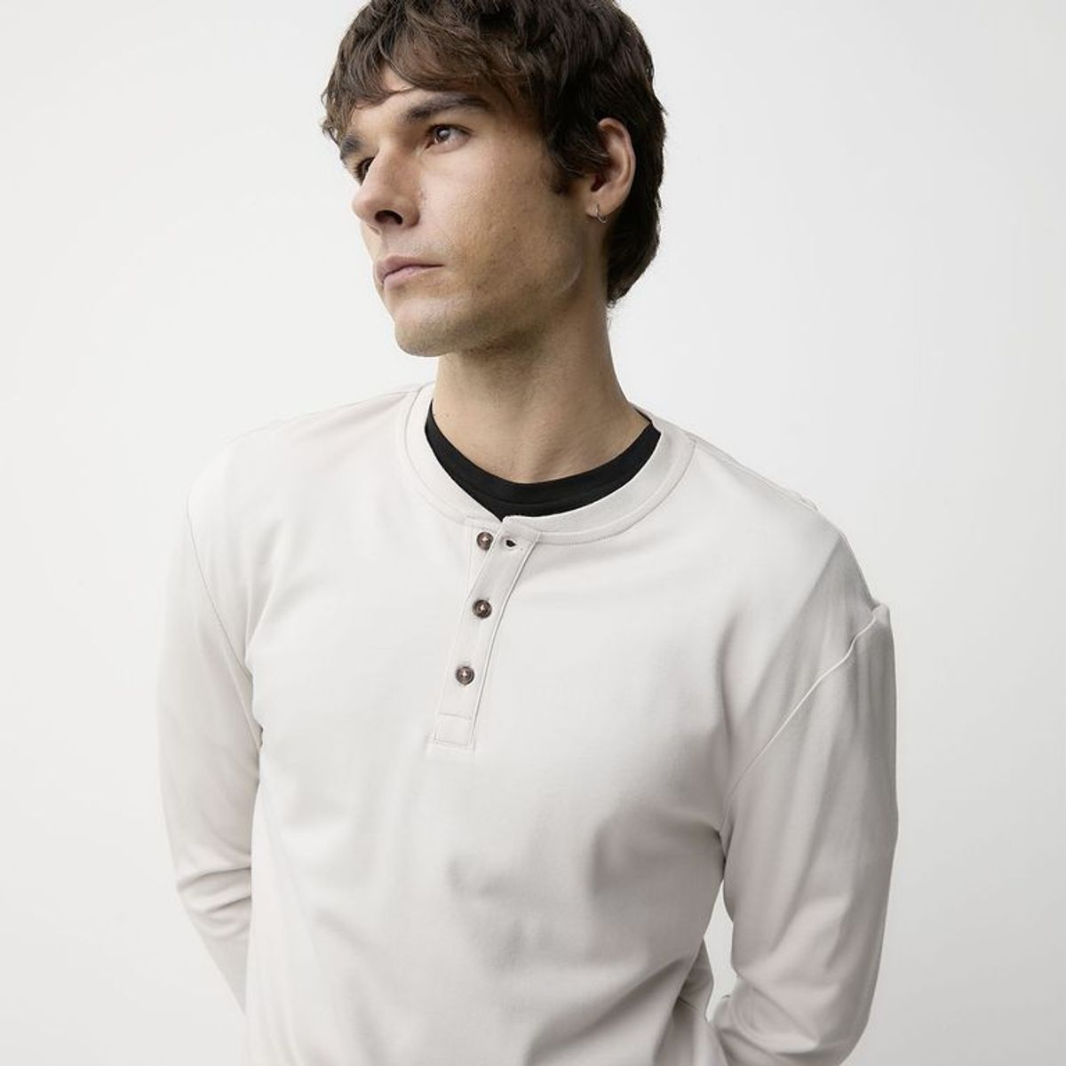 BASEMENT - Camiseta Hombre Manga Larga  Basement