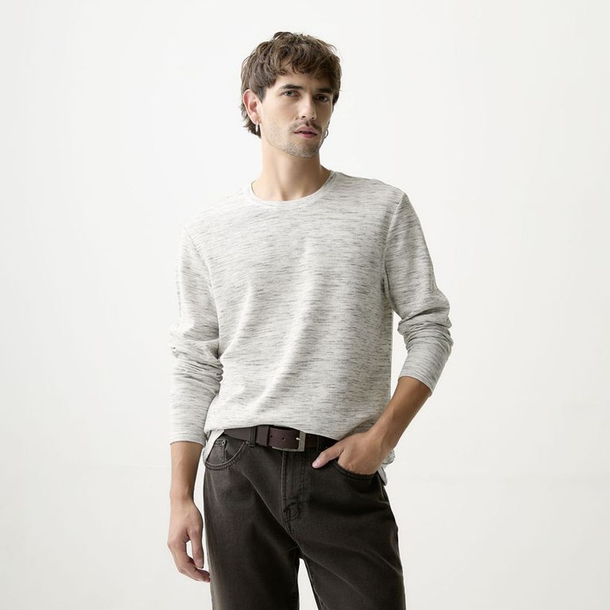 BASEMENT - Camiseta Hombre Manga Larga  Basement