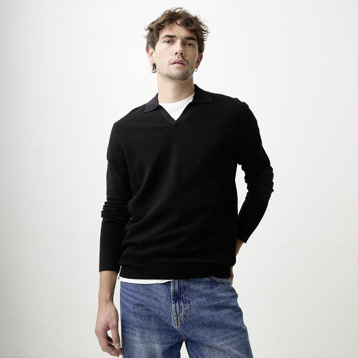 BASEMENT - Camiseta Hombre Manga Larga Basement