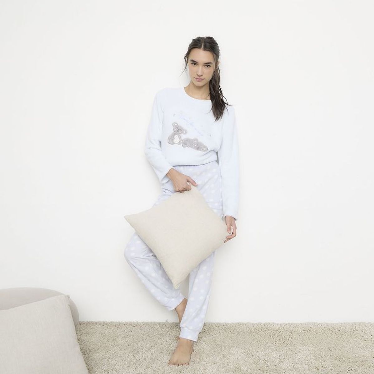 SYBILLA - Pijama completa con pantalón Mujer de Algodón Sybilla