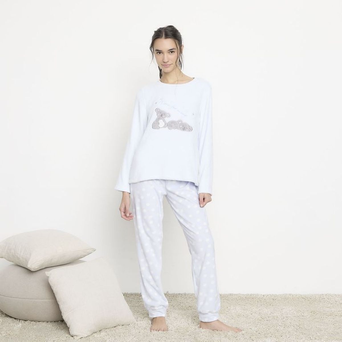 SYBILLA - Pijama completa con pantalón Mujer de Algodón Sybilla