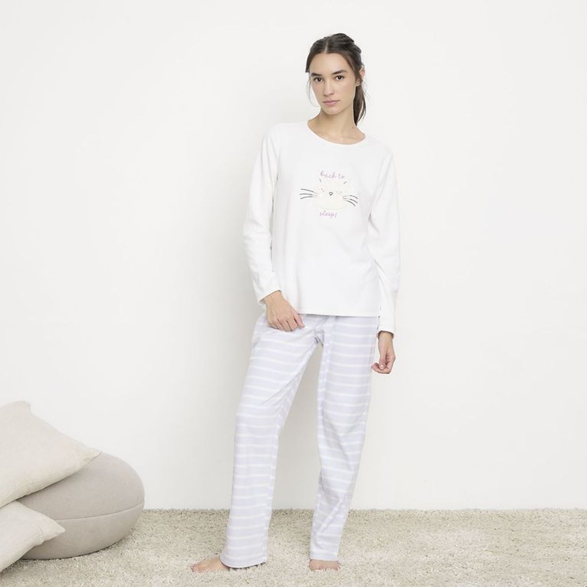 SYBILLA - Pijama completa con pantalón Mujer Manga larga Sybilla