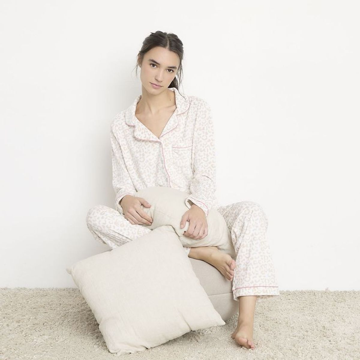 SYBILLA - Pijama completa con pantalón Mujer de Algodón Sybilla