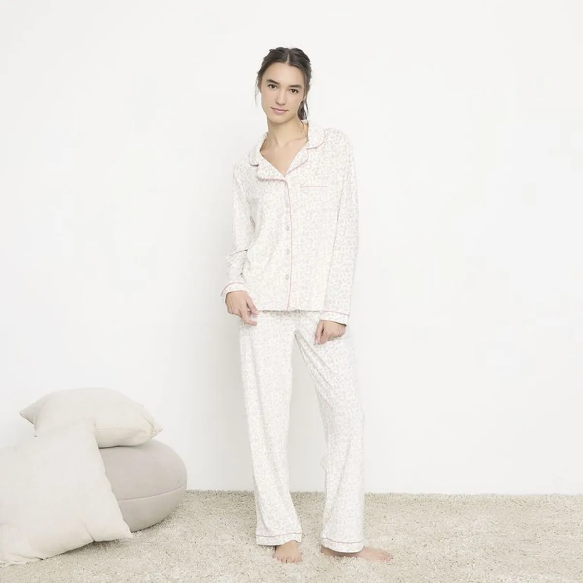 SYBILLA - Pijama completa con pantalón Mujer de Algodón Sybilla