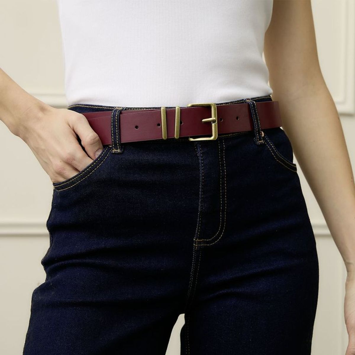 BASEMENT - Cinturón Sintet CIB2050AI2 BLACK CROCO M/L