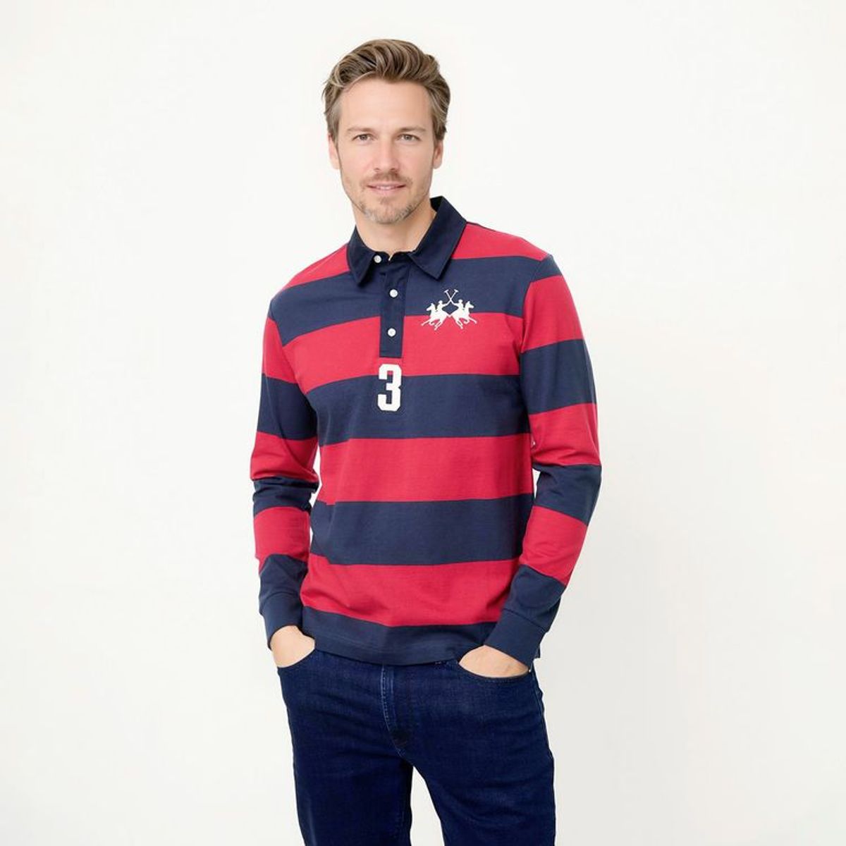 LA MARTINA - Camiseta polo Hombre Manga larga de Algodón La Martina