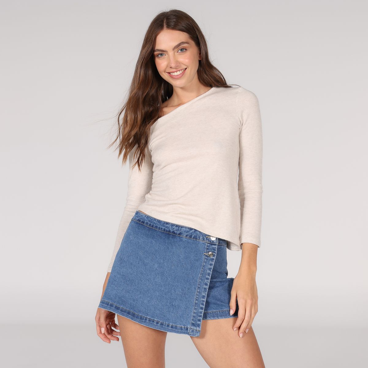 SYBILLA - Falda short Mini Mujer de Algodón Sybilla