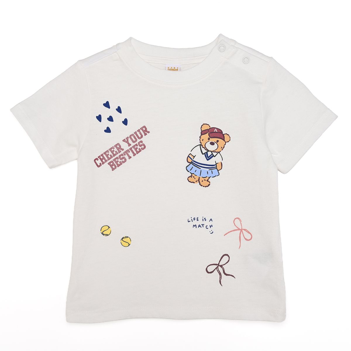 YAMP - Conjunto Camiseta manga corta + Short para Bebé niña en Algodón Yamp