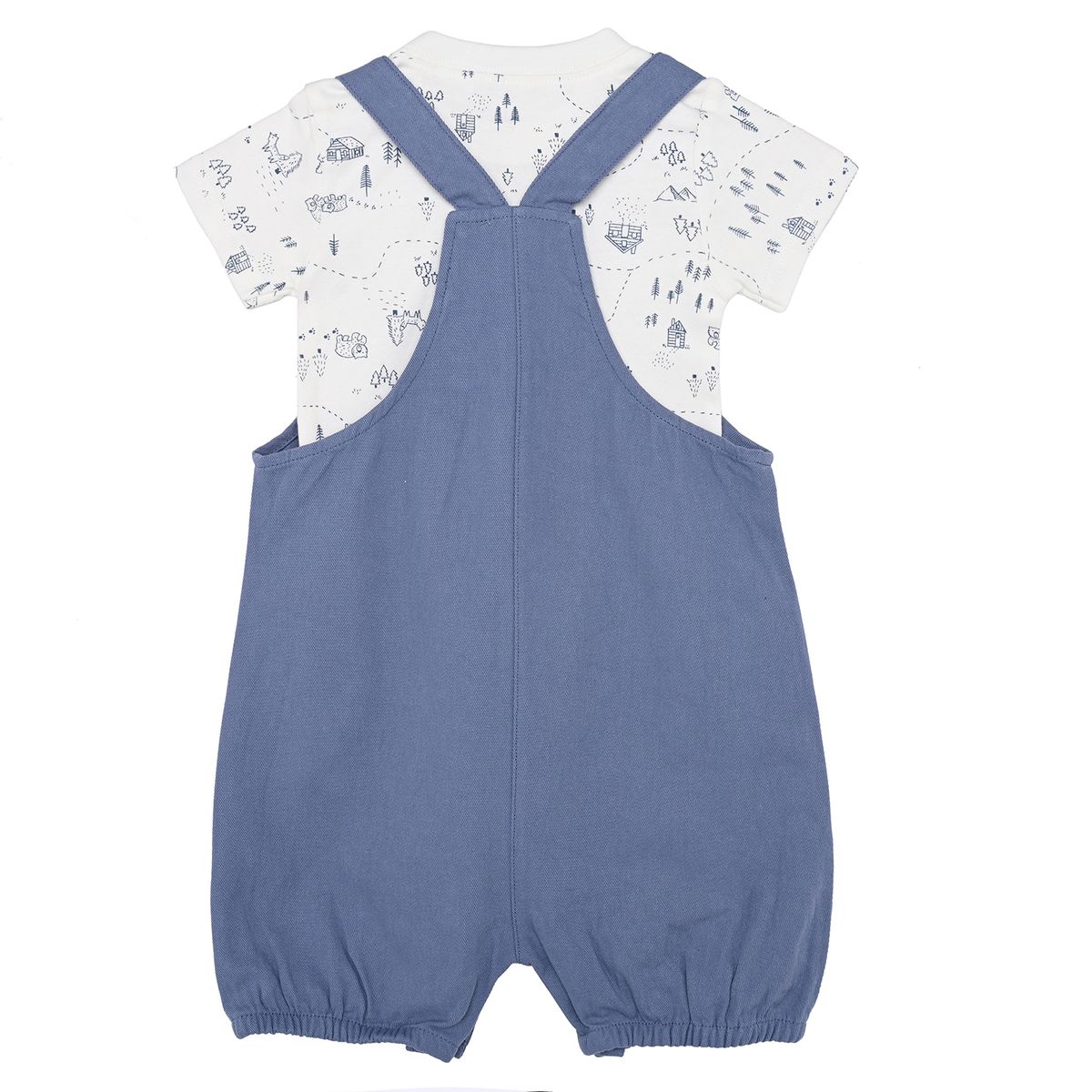 YAMP - Conjunto Enterizo + Camiseta Manga Corta manga corta para Bebé niño en Algodón Yamp