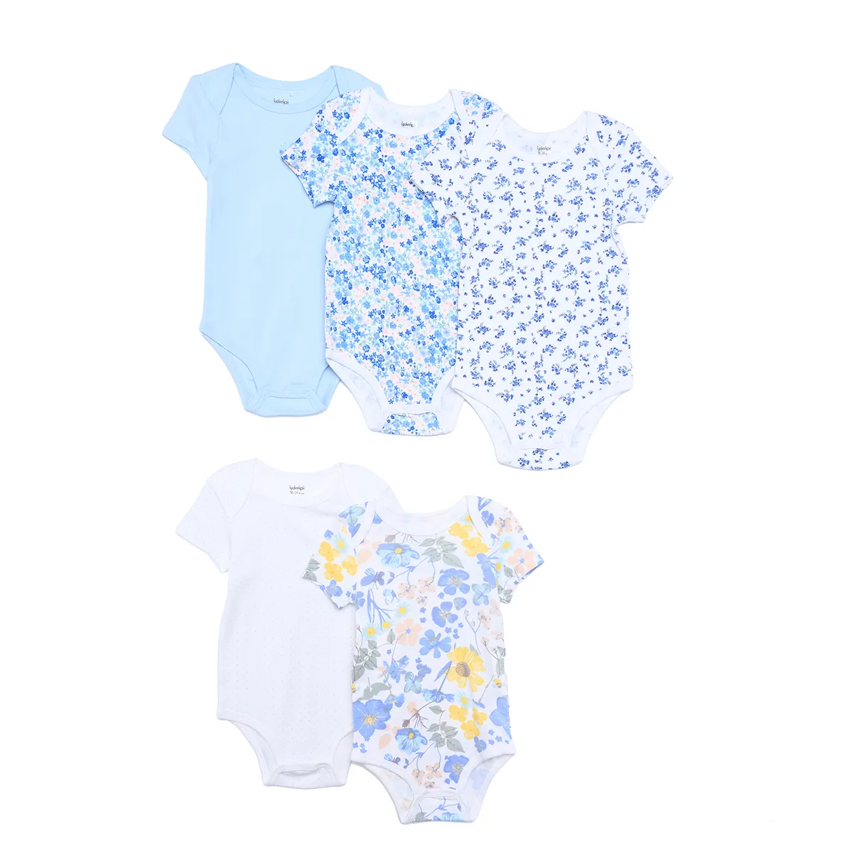 YAMP - Bodie para Bebé niña Pack de 5 de Algodón Yamp
