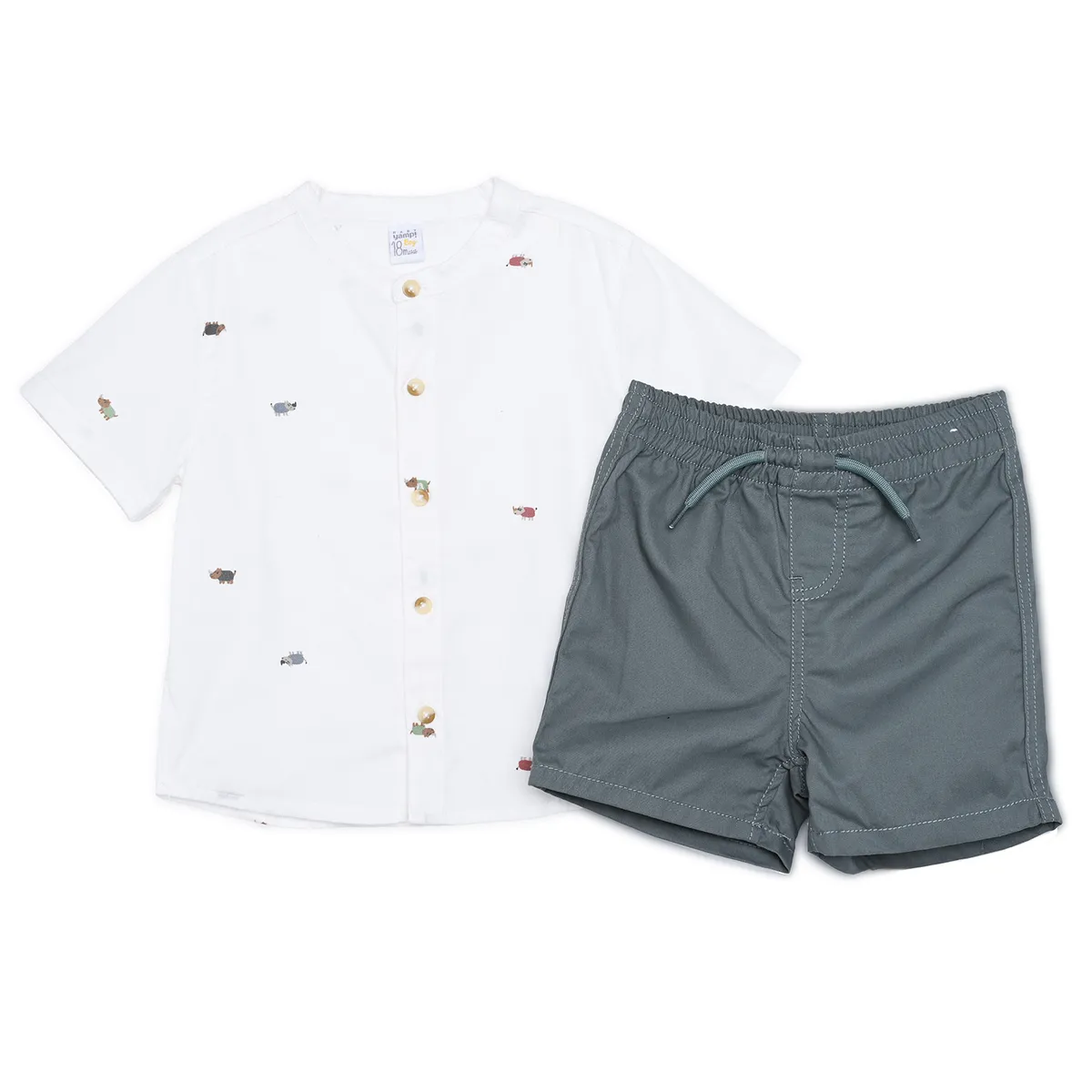 YAMP - Conjunto Camiseta Manga Corta manga corta + short para Bebé niño en Algodón Yamp