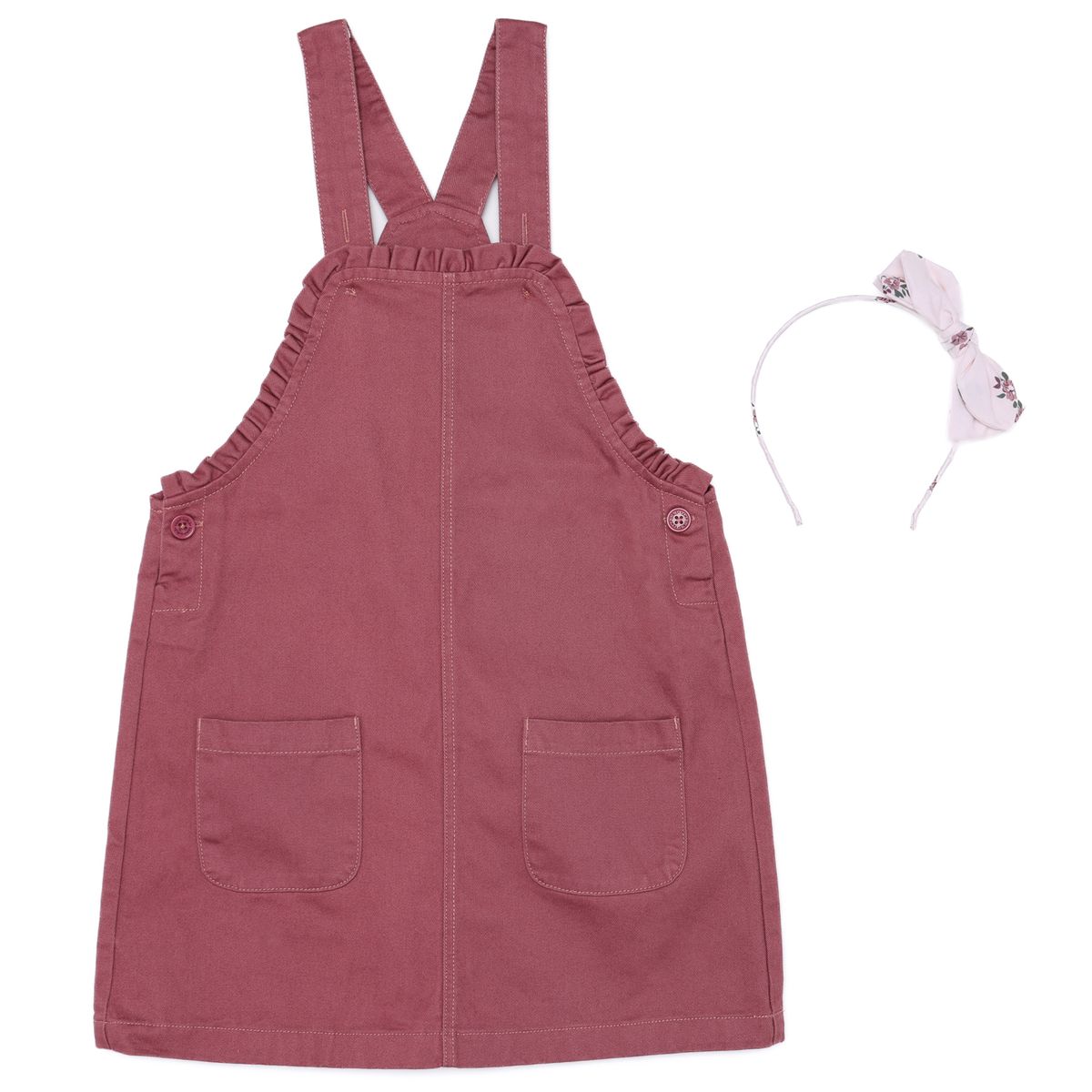 YAMP - Conjunto Vestido + Blusa manga larga para Niña en Algodón Yamp