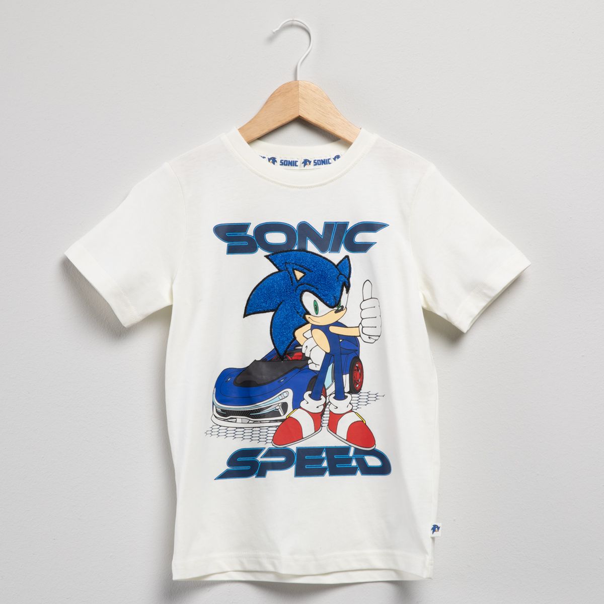 SONIC - Camiseta para Niño con Estampado Manga corta de Algodón Sonic
