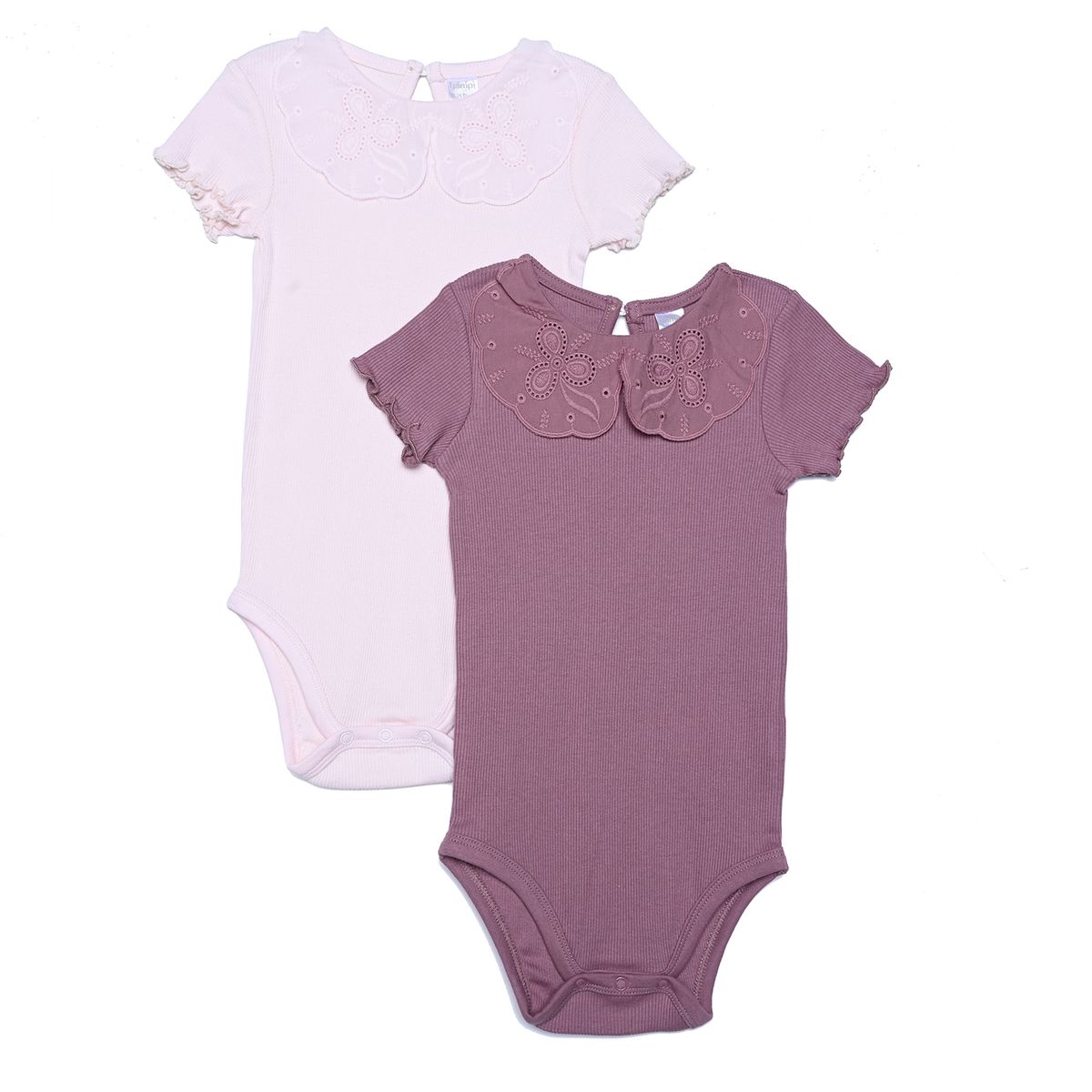 YAMP - Bodie para Bebé niña Pack de 2 de Algodón Yamp