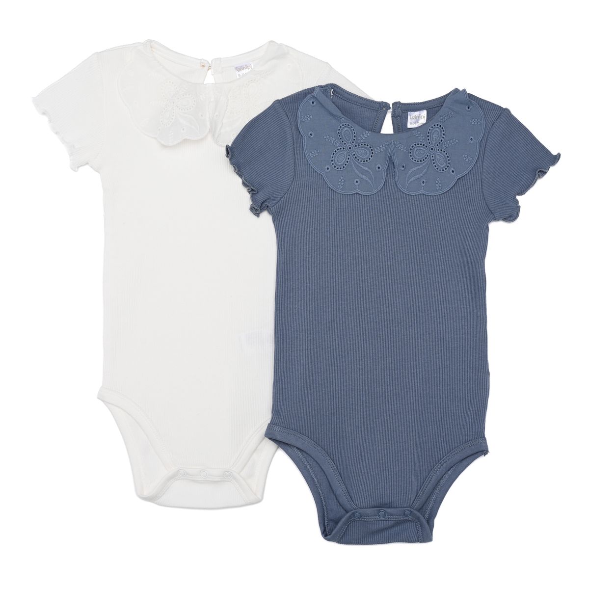 YAMP - Bodie para Bebé niña Pack de 2 de Algodón Yamp