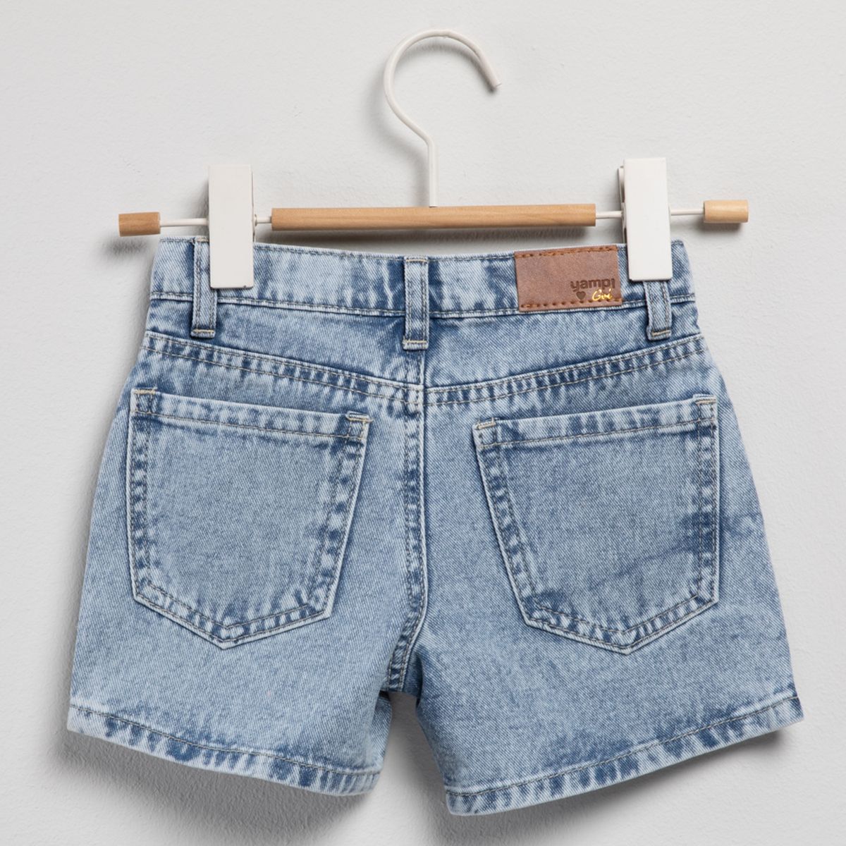 YAMP - Short para Niña Cintura elásticada de Algodón Yamp