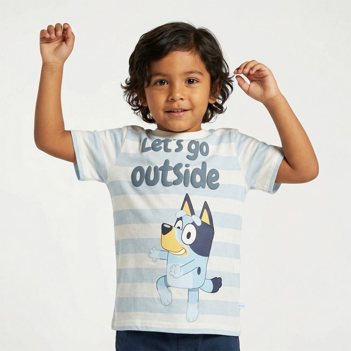 BLUEY - Camiseta para Niño con Estampado de Algodón Bluey