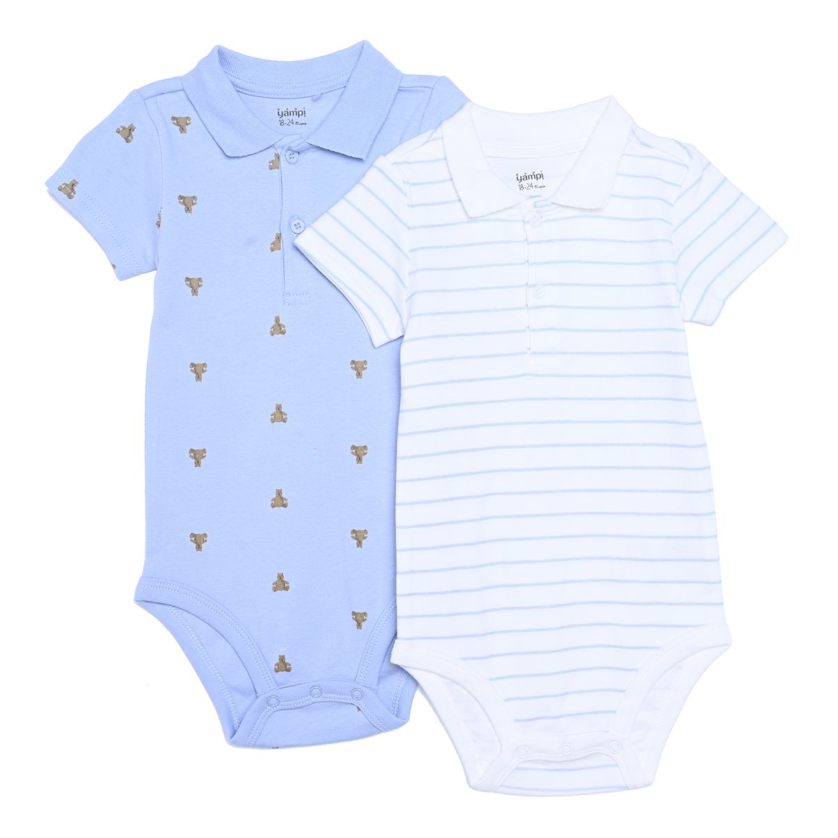 YAMP - Bodie para Bebé niño Pack de 2 de Algodón Yamp