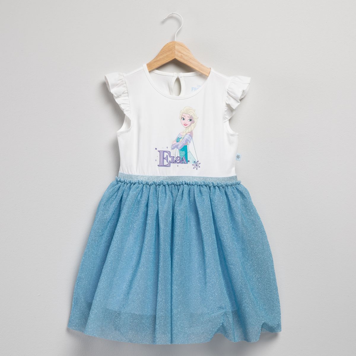 FROZEN - Vestido para Niña con Estampado  de Algodón Frozen