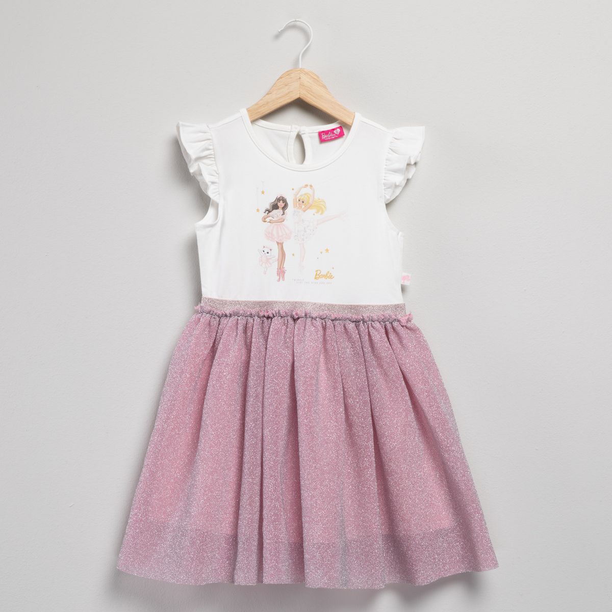 BARBIE - Vestido para Niña en Algodón Barbie