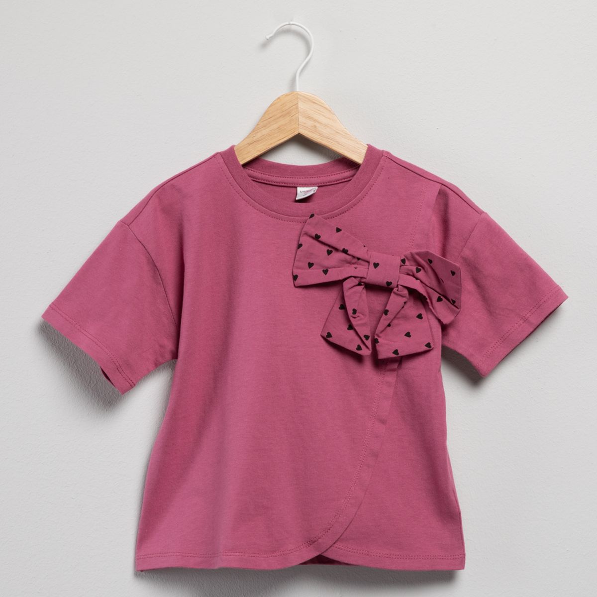 YAMP - Camiseta para Niña con aplique Manga corta de Algodón Yamp
