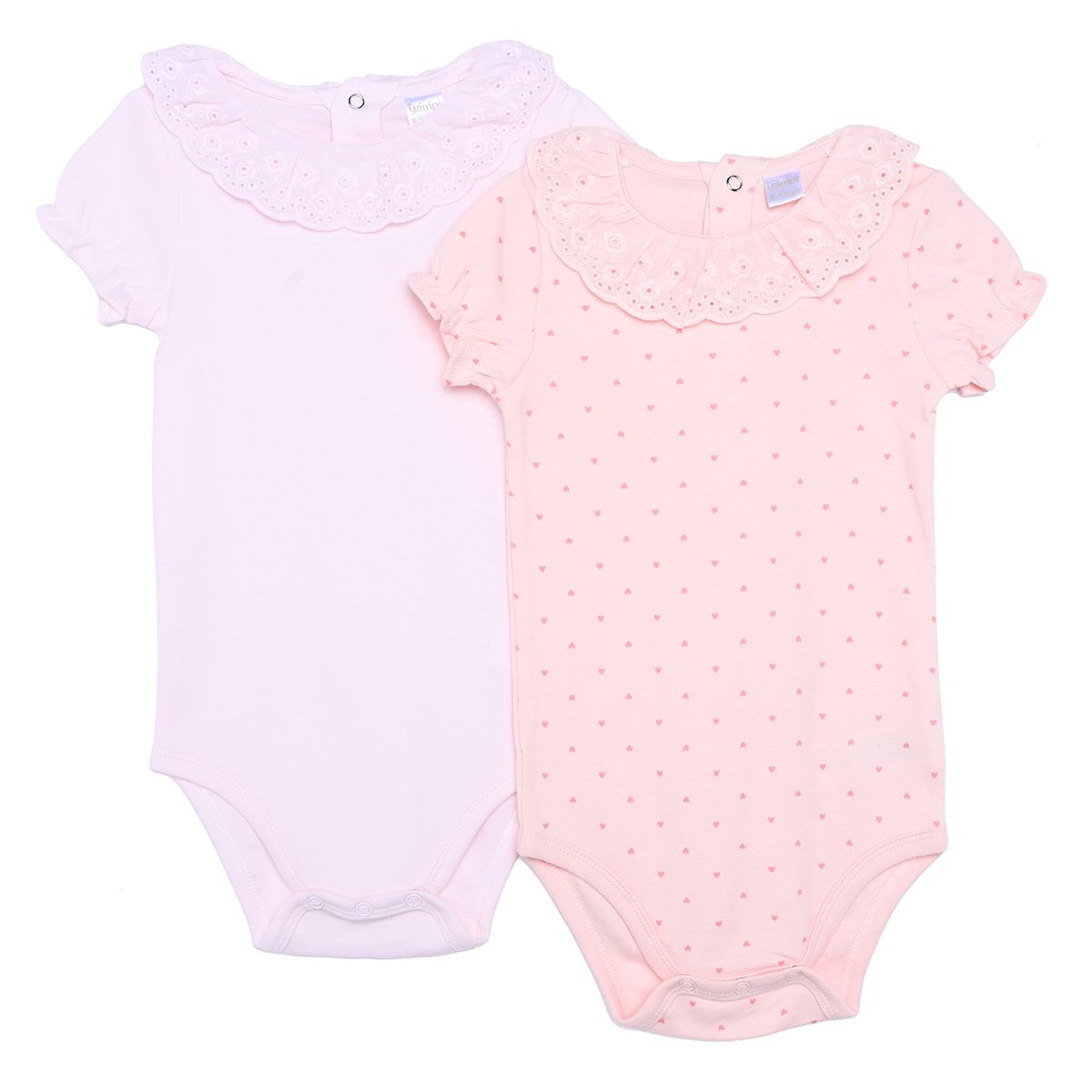 YAMP - Bodie para Bebé niña Pack de 2 de Algodón Yamp