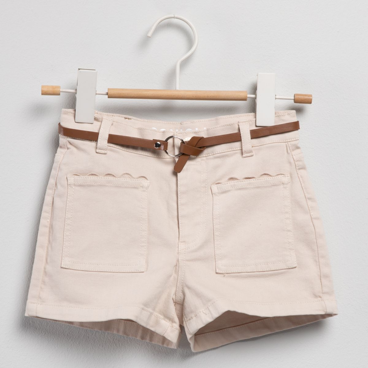 YAMP - Short para Niña Con cinturón de Algodón Coniglio