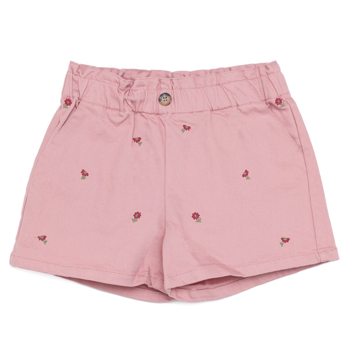 YAMP - Short para Niña con Bordado Cintura elásticada de Algodón Yamp