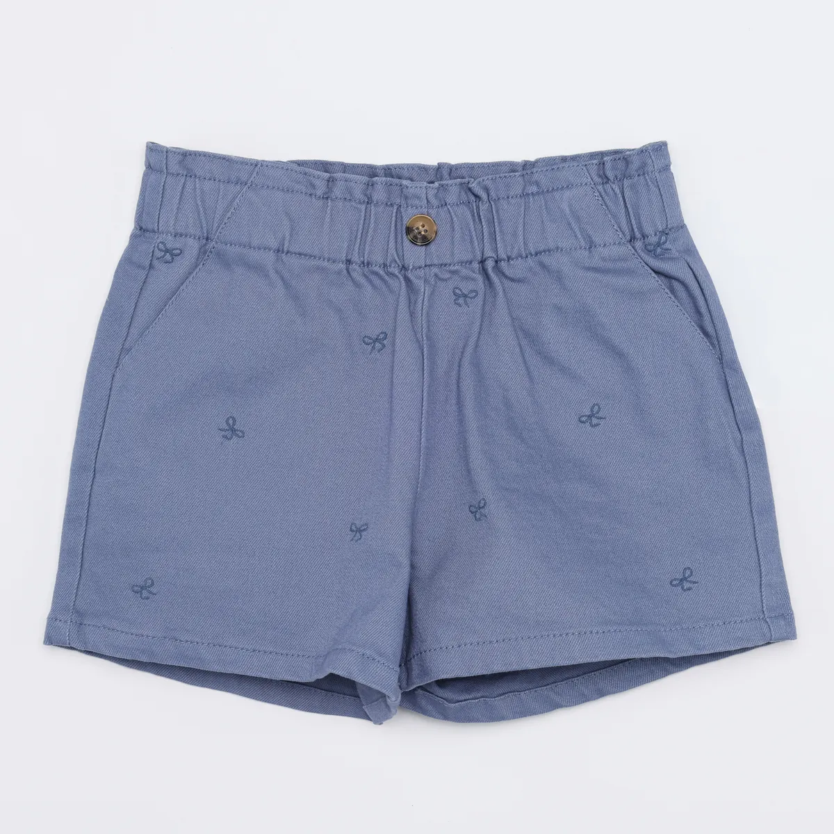 YAMP - Short para Niña con Bordado Cintura elásticada de Algodón Yamp