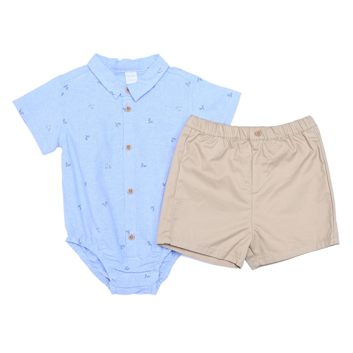 YAMP - Conjunto Camiseta Manga Corta manga corta + Pantalón para Bebé niño en Algodón Yamp