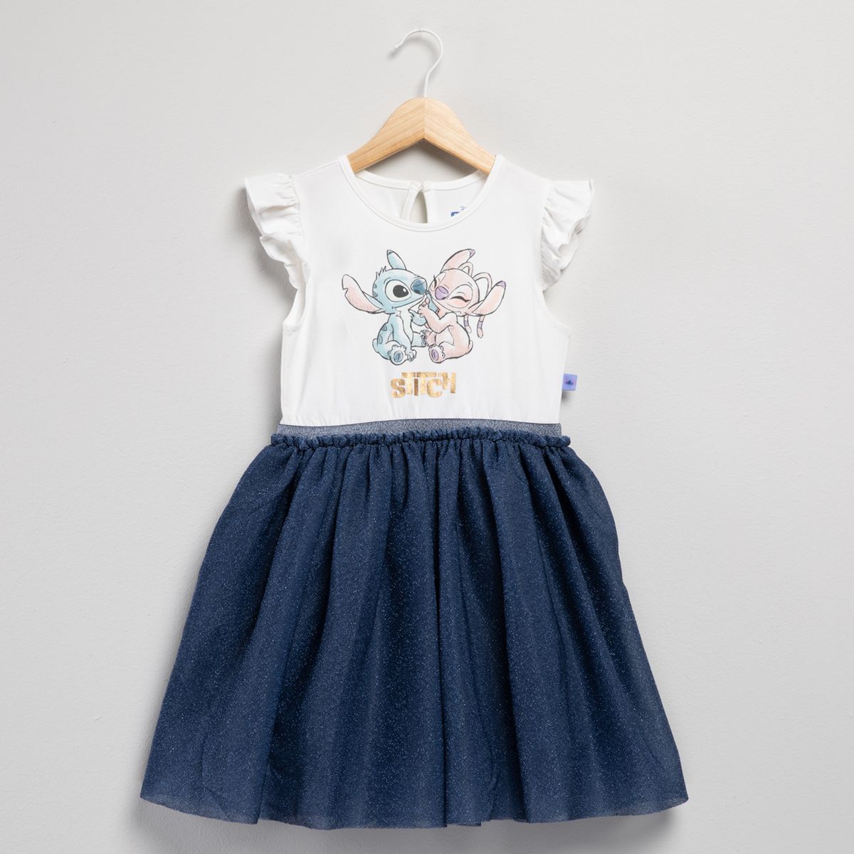 LILO & STITCH - Vestido para Niña con Estampado de Algodón LILO & STITCH