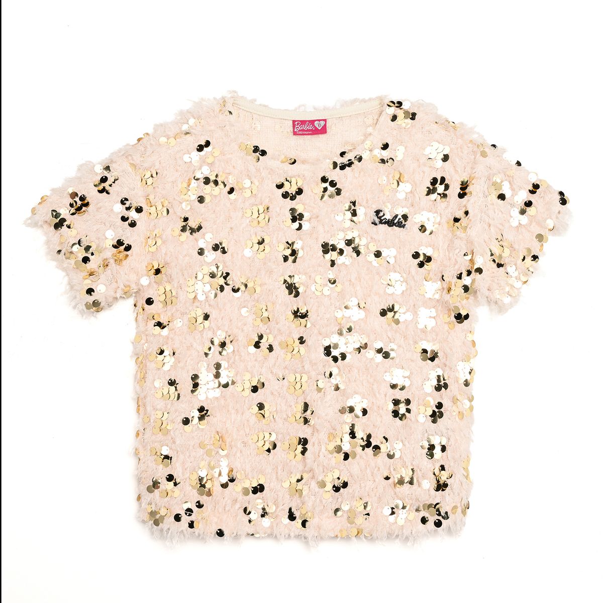 BARBIE - Blusa para Niña Manga corta de Algodón Barbie