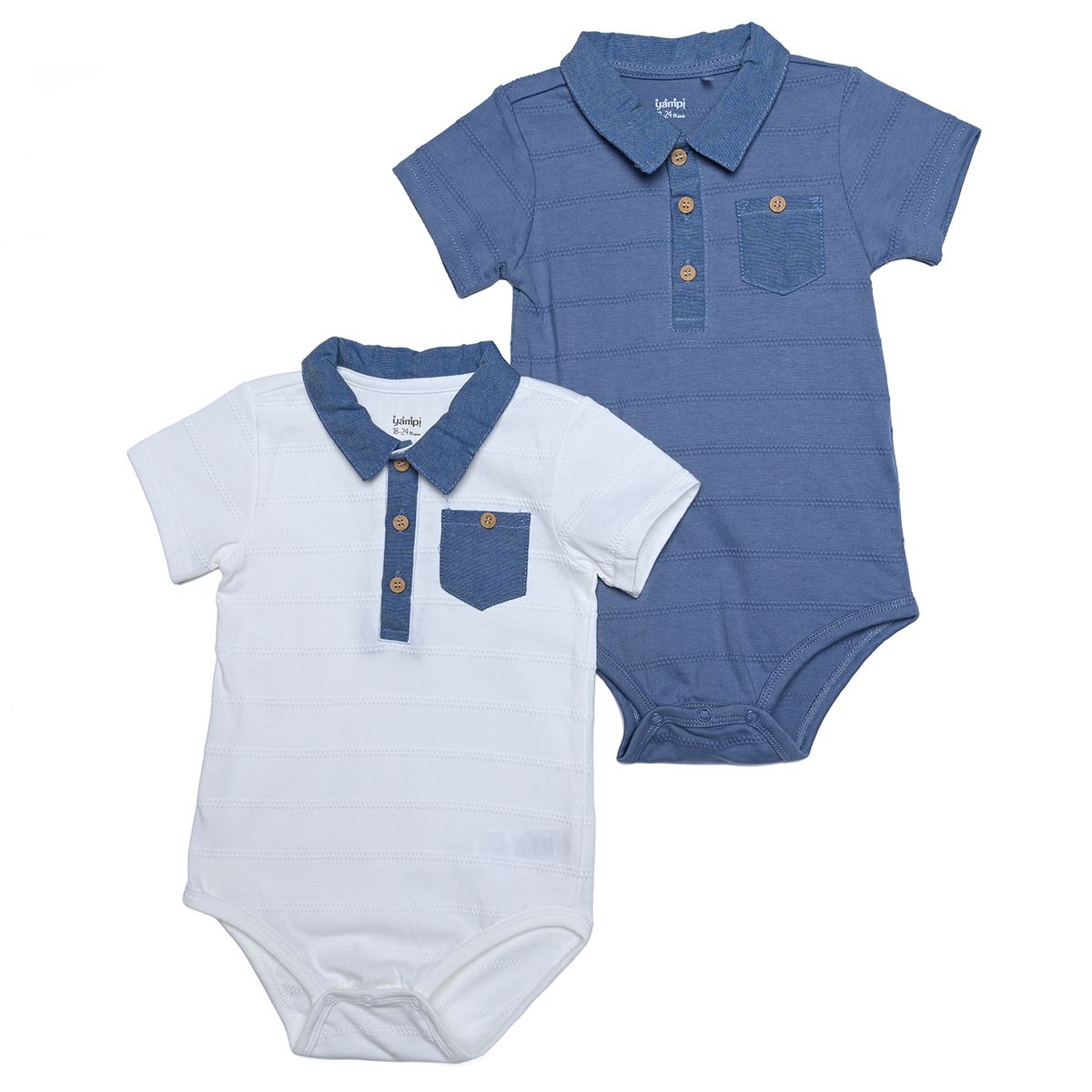 YAMP - Bodie para Bebé niña Pack de 2 de Algodón Yamp