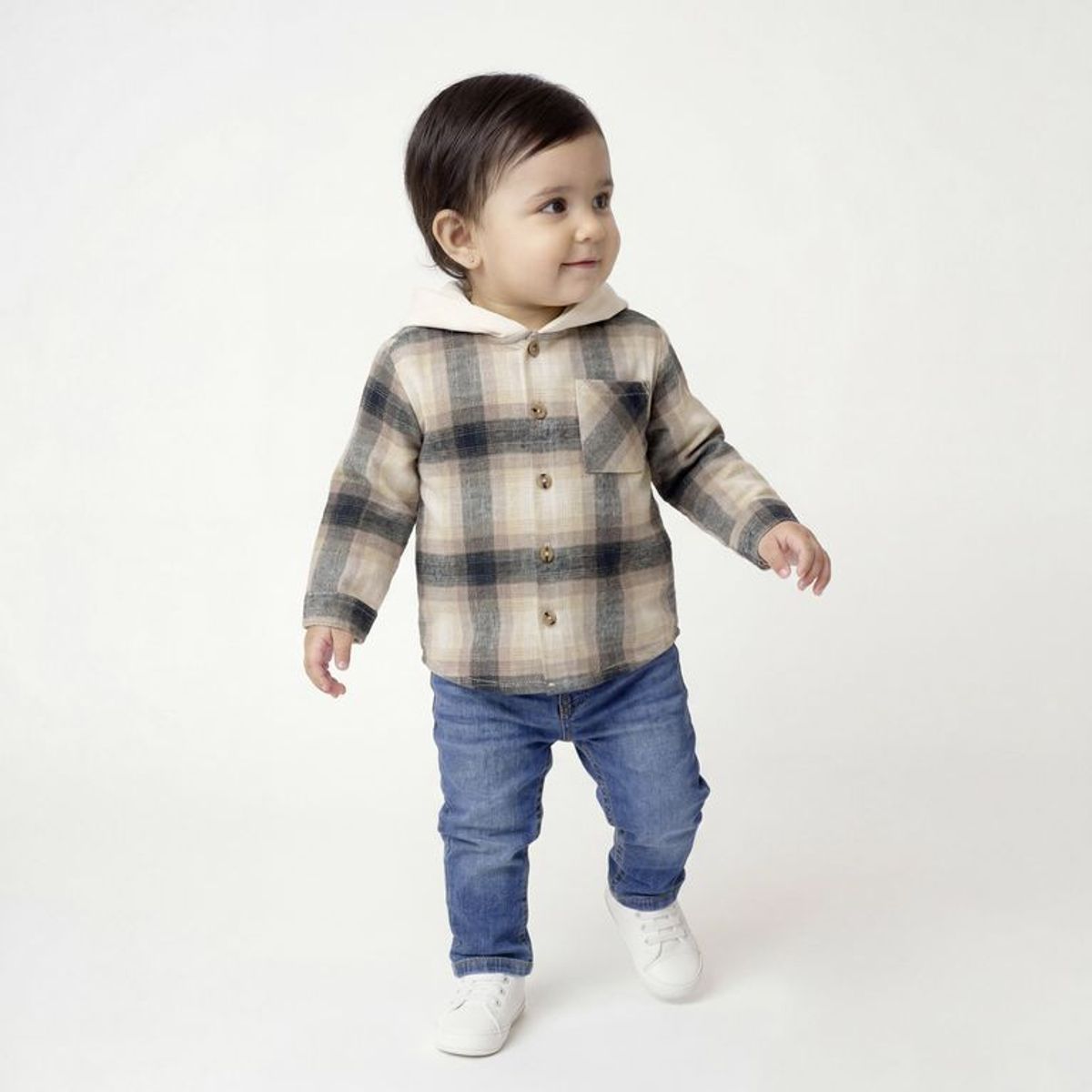 YAMP - Camisa para Bebé niño con Cuadros de Algodón Yamp