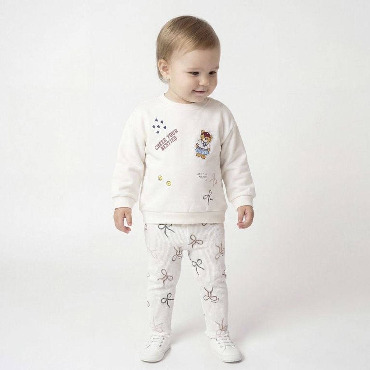 YAMP - Conjunto Saco + Pantalón para Bebé niña en Algodón Yamp