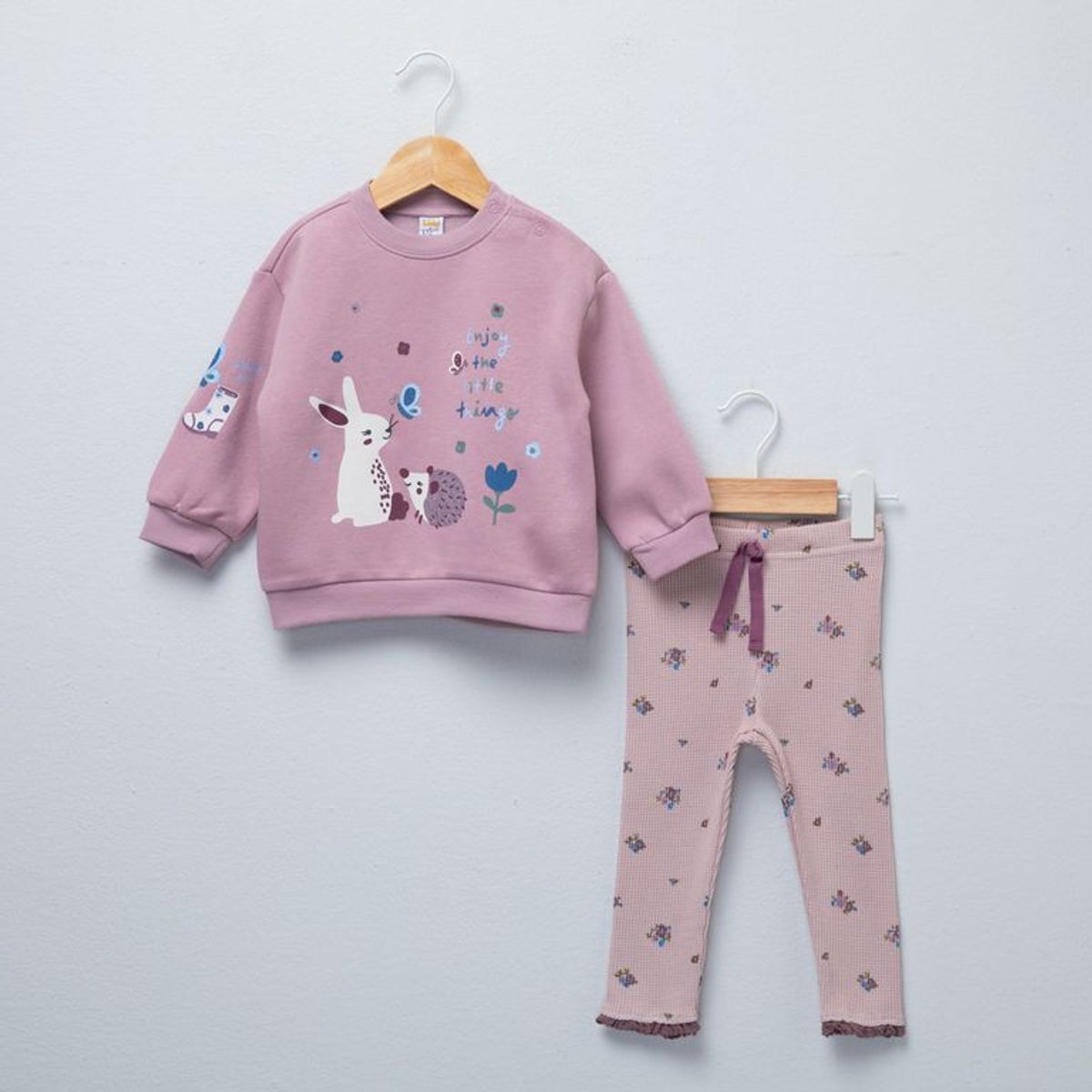 YAMP - Conjunto Saco + Pantalón para Bebé niña en Algodón Yamp