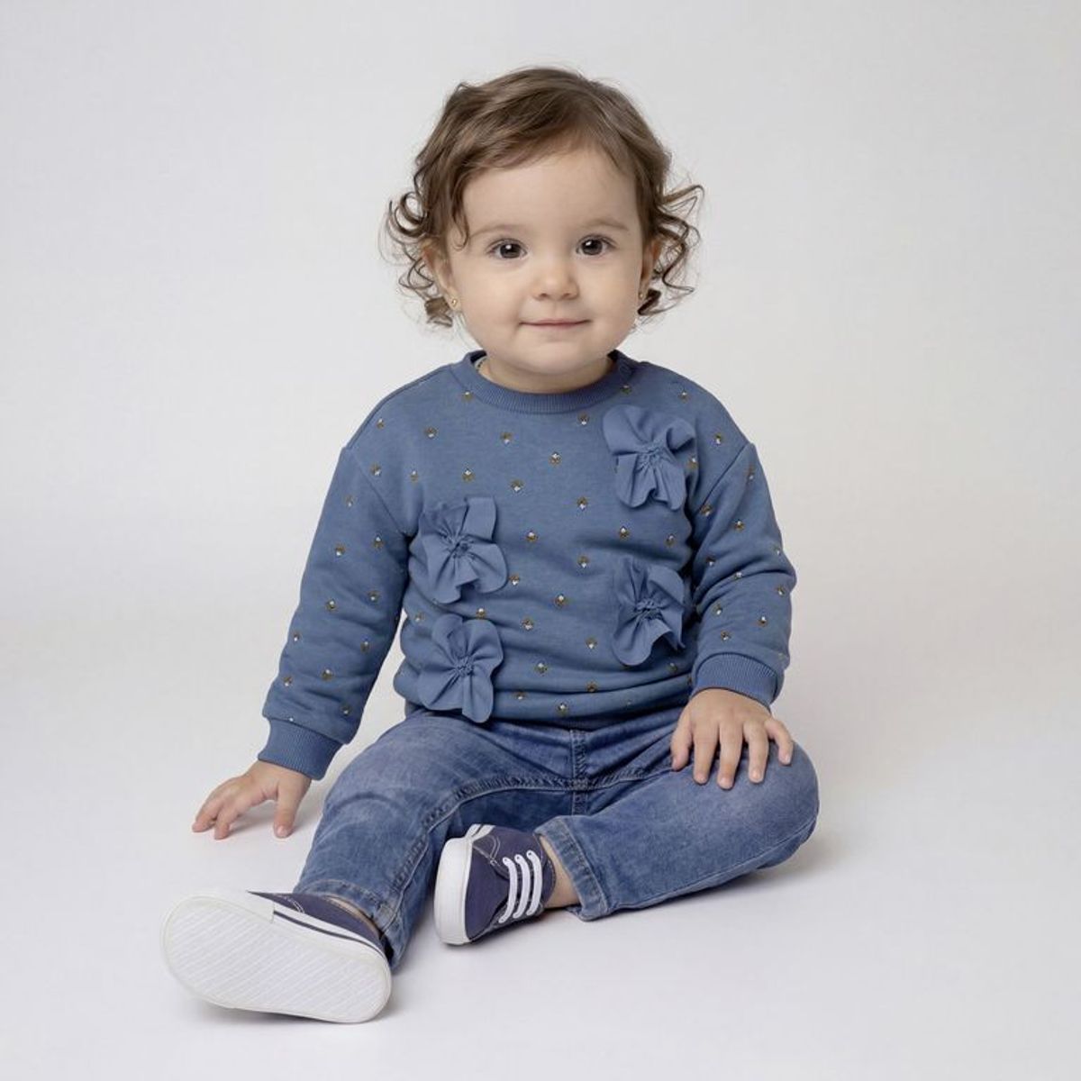 YAMP - Saco para Bebé niña Con aplique de Algodón Yamp