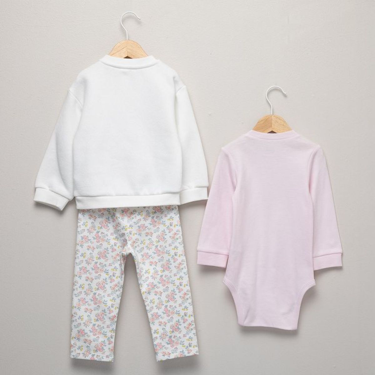 YAMP - Conjunto Saco + Legging + Body manga larga para Bebé niña en Algodón Yamp