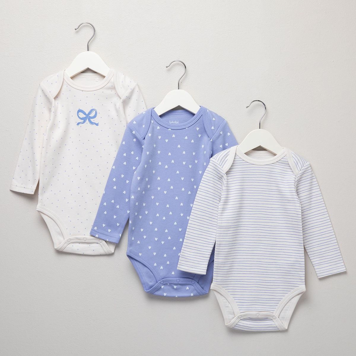 YAMP - Bodie para Bebé niña Pack de 3 unidades de Algodón Yamp