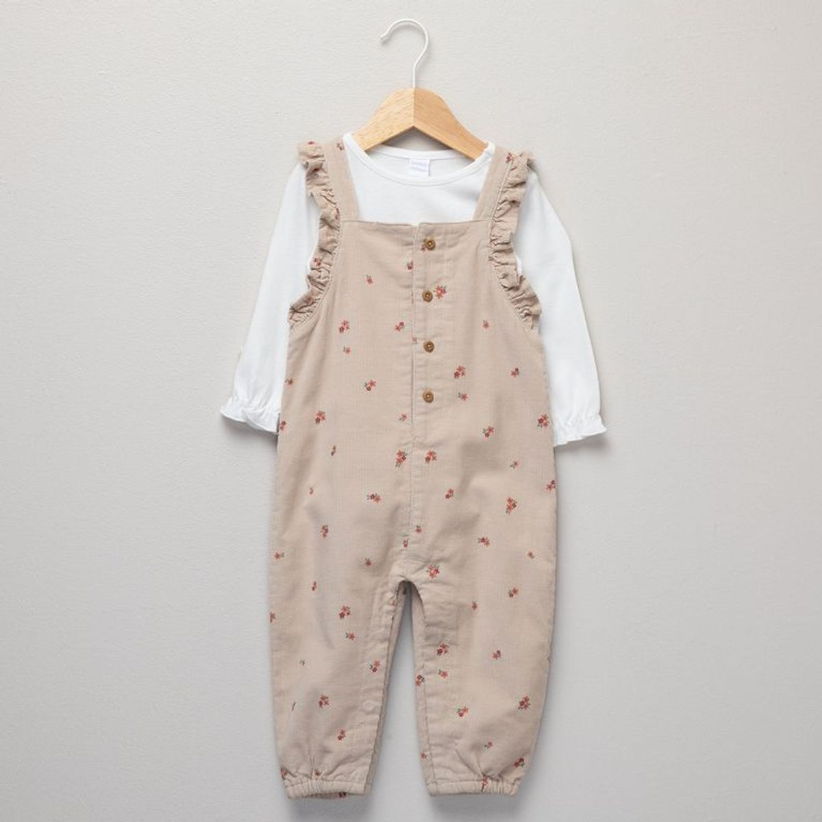 YAMP - Conjunto Enterizo + Body manga larga para Bebé niña en Algodón Yamp