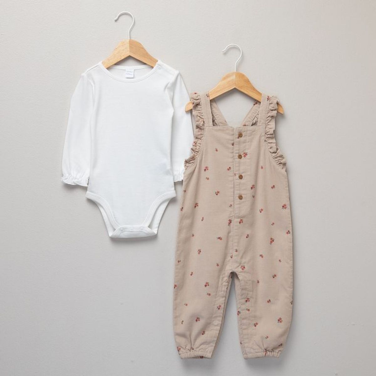 YAMP - Conjunto Enterizo + Body manga larga para Bebé niña en Algodón Yamp