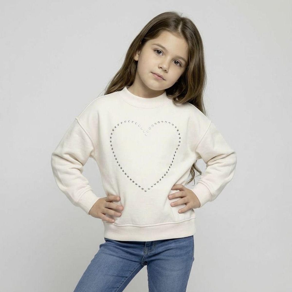 YAMP - Saco para Niña con Taches de Algodón Yamp