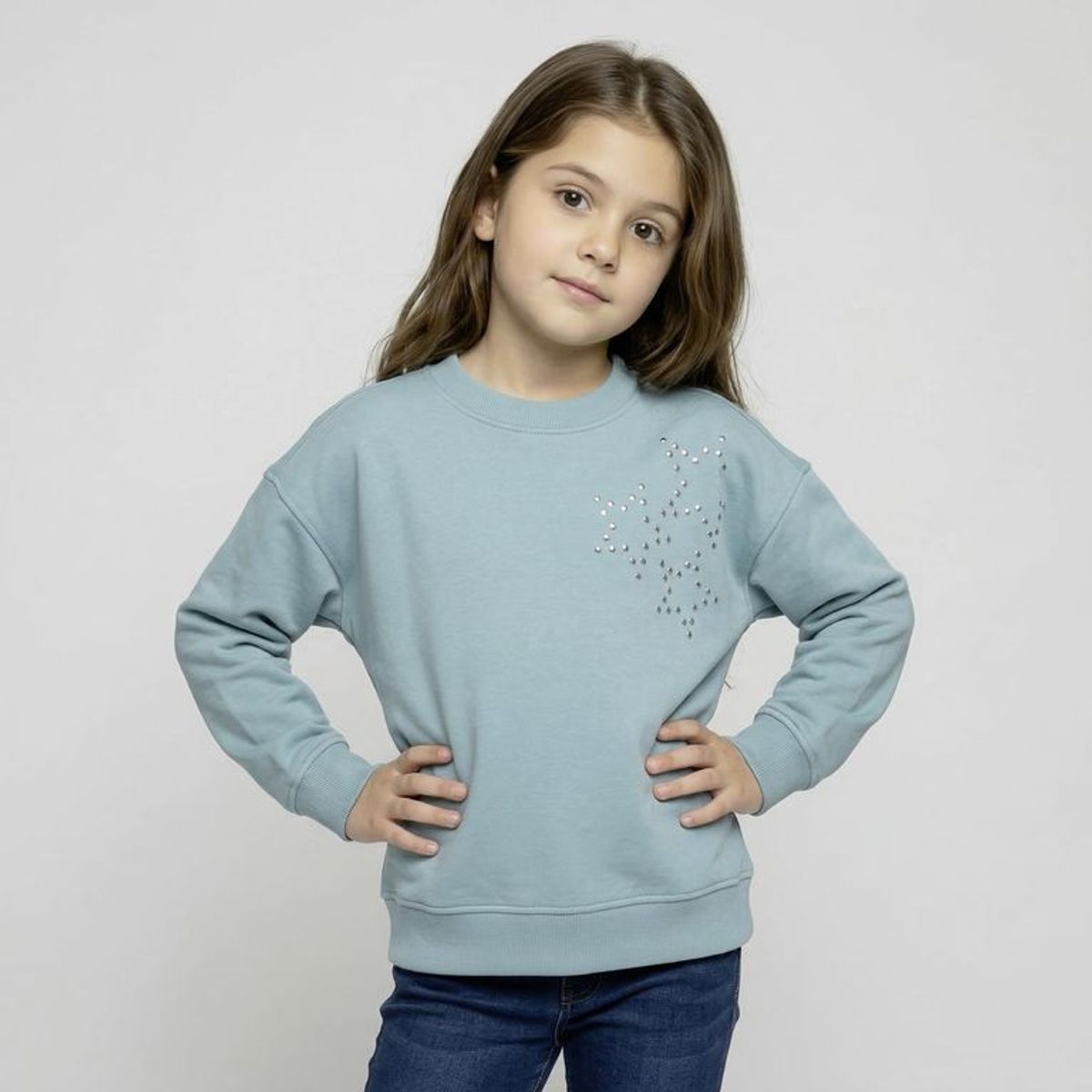 YAMP - Saco para Niña con Taches de Algodón Yamp