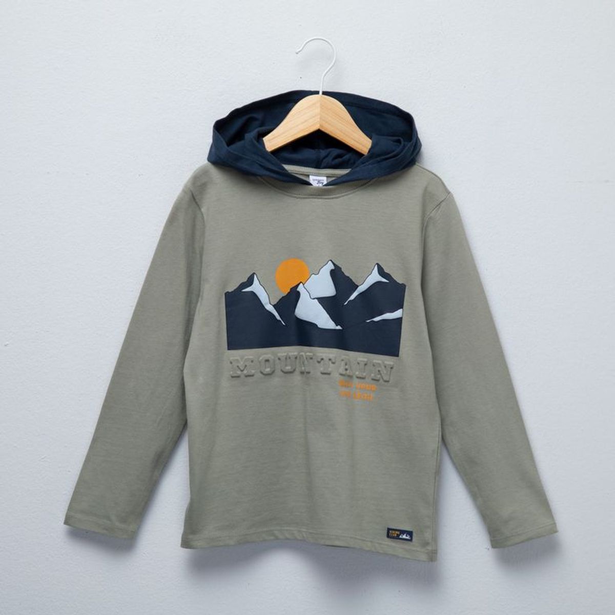 YAMP - Camiseta para Niño con Estampado Con capucha Manga larga de Algodón Yamp