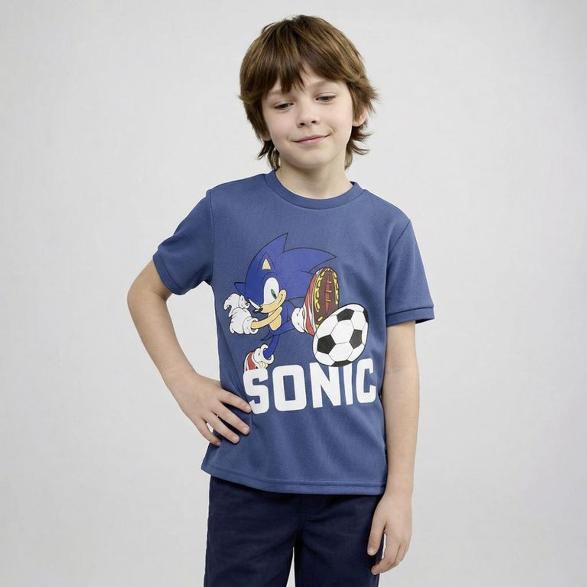 SONIC - Camiseta para Niño con Estampado Manga corta Sonic
