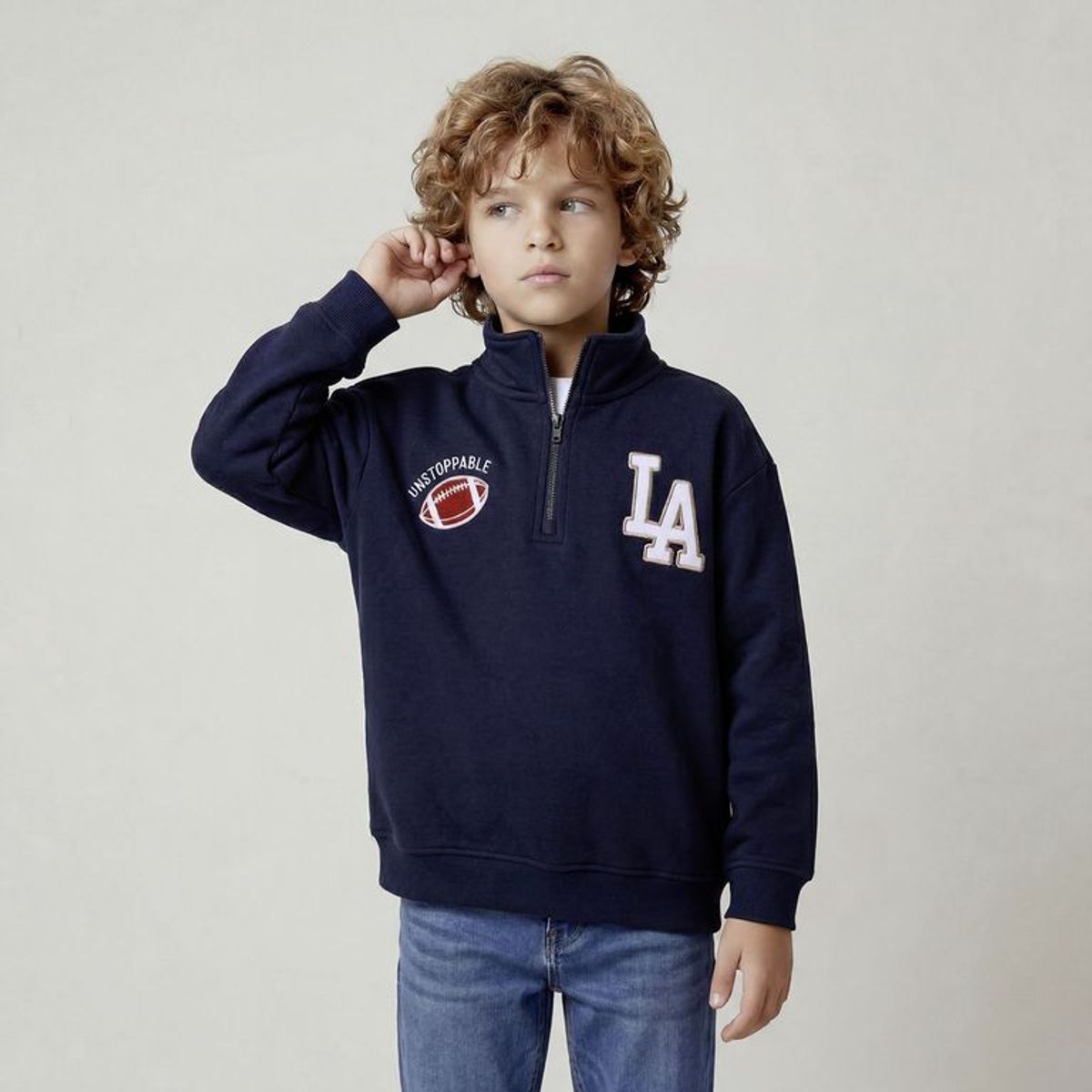 YAMP - Saco para Niño con Logo de Algodón Yamp