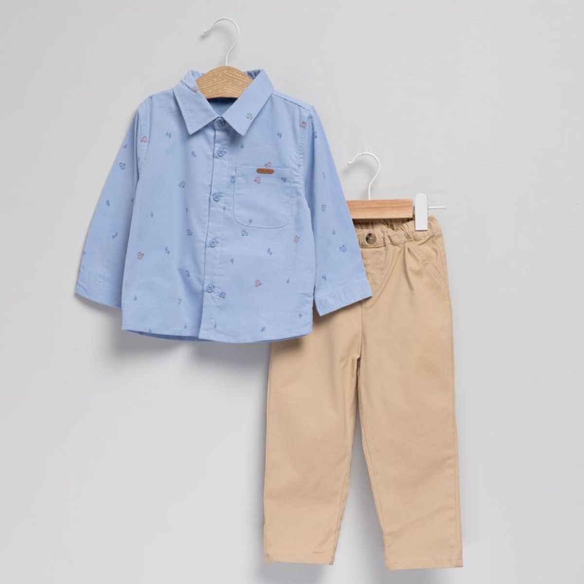 YAMP - Conjunto Camisa manga larga + Pantalón para Bebé niño en Algodón Yamp