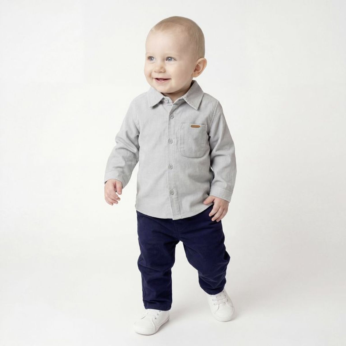 YAMP - Conjunto Camisa manga larga + Pantalón para Bebé niño en Algodón Yamp