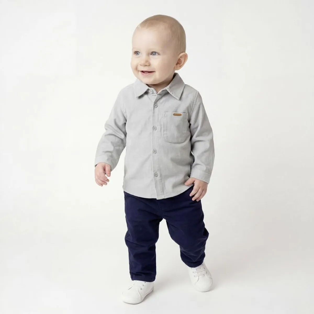 YAMP - Conjunto Camisa manga larga + Pantalón para Bebé niño en Algodón Yamp